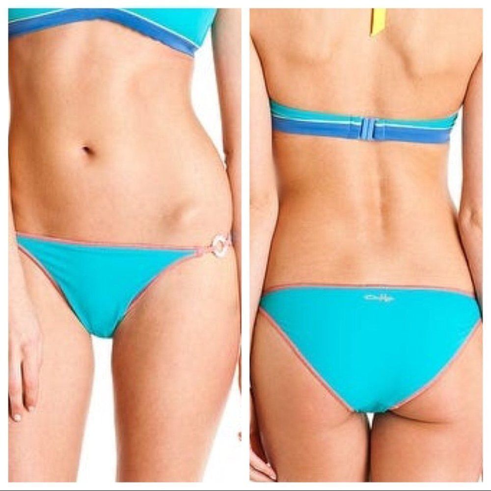 Oakley “Beached” O Ring bikini bottom aqua blue L